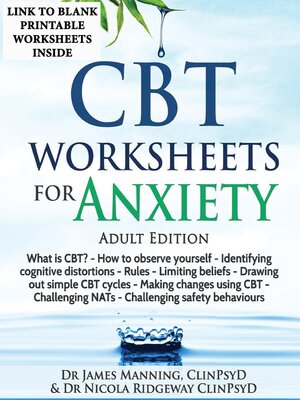 cover image of CBT Worksheets for Anxiety